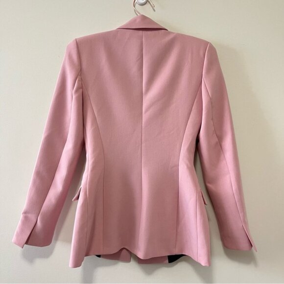 ZARA WOMAN FITTED TAILORED BLAZER JACKET PINK Size M - Picture 6 of 13